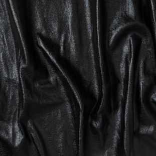 Ileana Metallic Black Textured Faux Leather