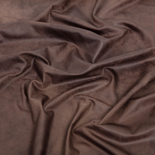 Vanessa Dark Brown Cloud Textured All Over Faux Leather Foil Stretch Polyester Knit