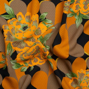 Mood Exclusive Orange Hip Sustainable Viscose Floral Jacquard