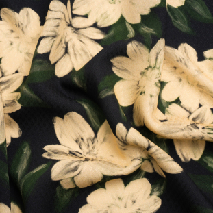 Mood Exclusive Beige Midnight at Giverny Sustainable Viscose Floral Jacquard