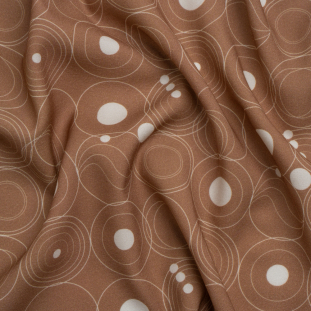 Mood Exclusive Brown Planetary Place Stretch Sustainable Rayon Batiste