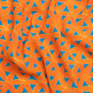 Mood Exclusive Orange Lovely Lillies Sustainable Viscose Crepe