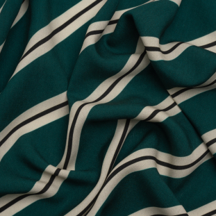 Mood Exclusive Teal Stripe Down Viscose Woven