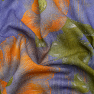 Mood Exclusive Blue Clementines and Lavender Cotton Crepe