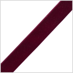 0.875 Burgundy Nylon Velvet Ribbon