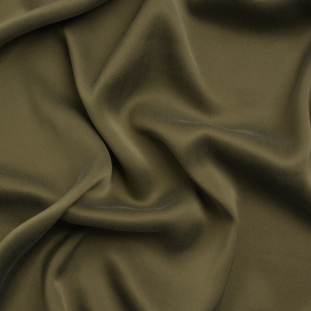 Famous Australian Designer Olive Sandwashed Silk Satin