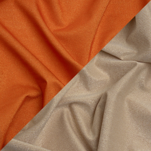 Famous Australian Designer Persimmon, Beige and Metallic Gold Double Face Stretch Polyester Tricot