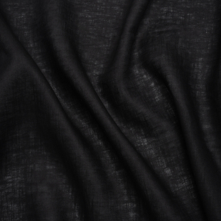 Famous Australian Designer Black Linen and Cotton Woven