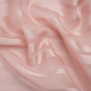 Famous Australian Designer Dusty Rose Striped Polyester Burnout Woven
