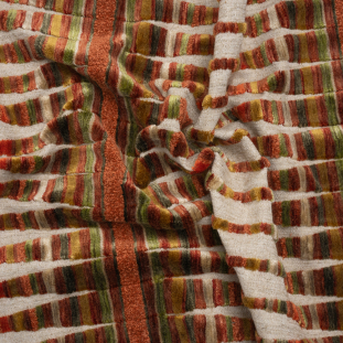 Horizon Stripes and Plush Velvet Undulating Lines Upholstery Woven