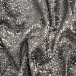 Graphite Distressed Look Chenille Upholstery Woven