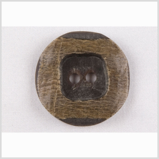 Black/Natural Horn Coat Button - 45L/29mm