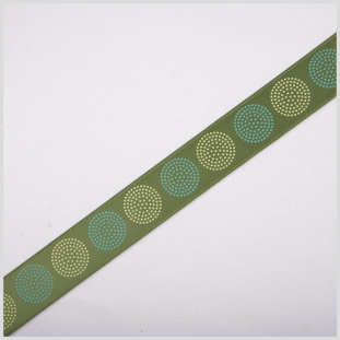 Green Printed Satin Ribbon
