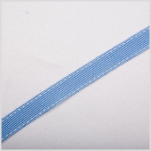 5/8 Blue Stitched Grosgrain Ribbon