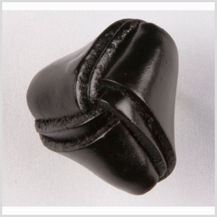 Black Leather Button - 40L/25mm