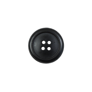 Black Leather Blazer Button - 24L/15mm