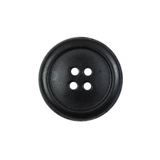Black Leather Blazer Button - 36L/23mm