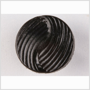 Black Leather Button - 32L/20mm