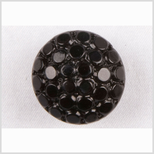 Black Glass Button - 18L/11.5mm