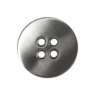 Silver Matte Nickel Metal Coat Button - 40L/25mm