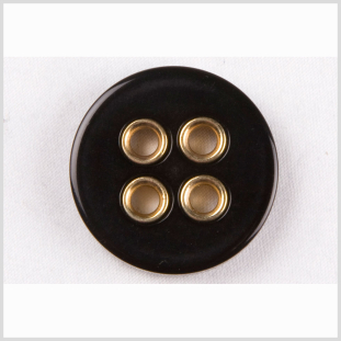 Black Plastic Coat Button - 48L/30.5mm