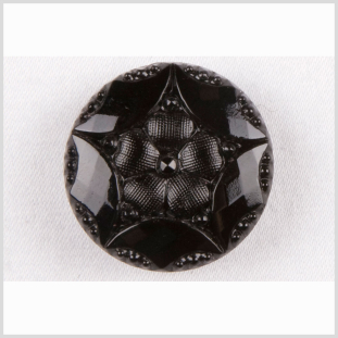 Black Glass Button - 22L/14mm