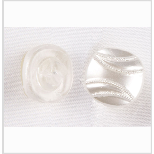 Pearl White Pearl Glass Button - 28L/18mm