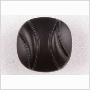 Black Matte Glass Button - 18L/11.5mm