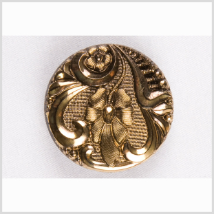 Old Gold Glass Button - 44L/28mm