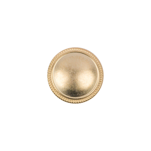 Matte Gold Brushed Metal Shank Back Button - 22L/14mm