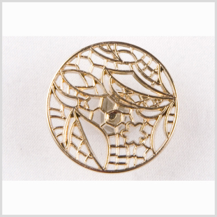Light Gold Metal Coat Button - 40L/25mm