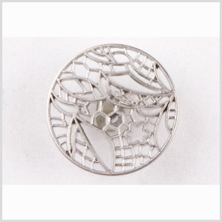 New Silver-Matte Metal Coat Button - 32L/20mm