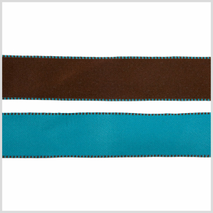 Turquoise/Brown Reversible Ribbon