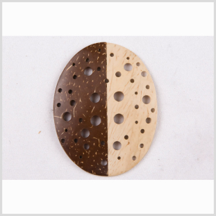 46*60mm Brown/Natural Coconut Button