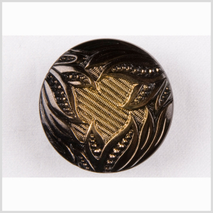 Gold Shaded Glass Button - 44L/28mm