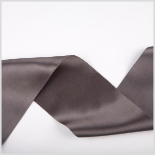 3.75 Charcoal Double Face French Satin Ribbon