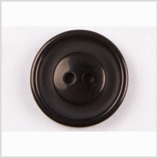 Black Plastic Coat Button - 44L/28mm