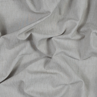 British Imported Silver Polyester, Cotton and Linen Woven