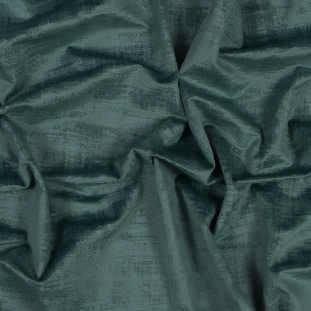 British Imported Aqua Embossed Textured Velvet