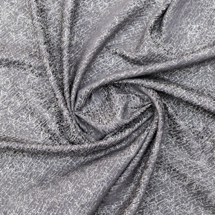 British Imported Graphite Crackle Polyester Jacquard