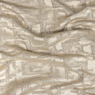 British Imported Oyster Abstract Drapery Jacquard