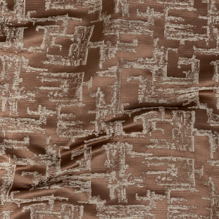 British Imported Rose Gold Abstract Drapery Jacquard