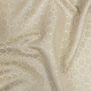 British Imported Champagne Honeycomb Polyester Jacquard