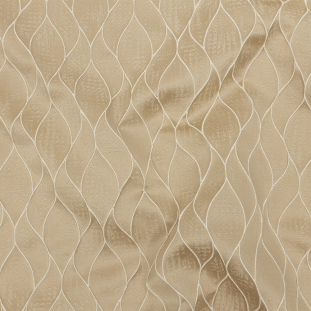 British Imported Gold Leafy Silhouettes Polyester Jacquard
