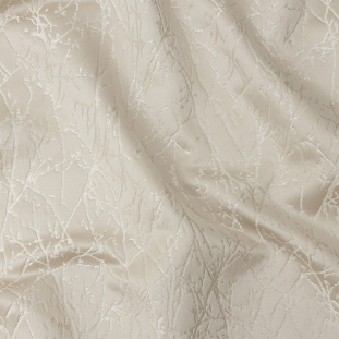 British Imported Taupe Wintry Branches Polyester Jacquard