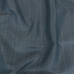 British Imported Indigo Gridded Polyester Woven