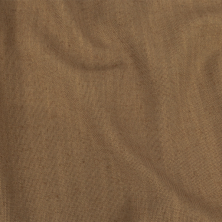British Imported Caramel Polyester, Viscose and Linen Woven