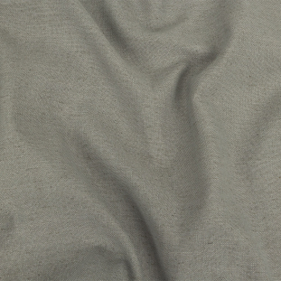 British Imported Silver Polyester, Viscose and Linen Woven