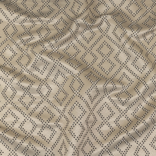 British Imported Champagne Geometric Diamonds Recycled Polyester Jacquard