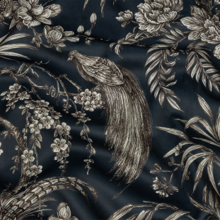 British Imported Ocean Perched in Paradise Printed Polyester Microvelvet